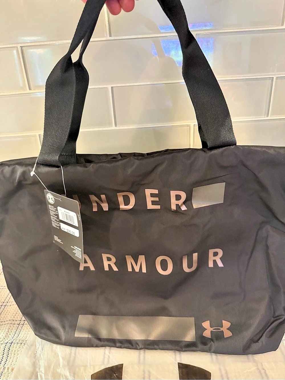 Under Armour Studio Lite Tote Black Travel Bag
